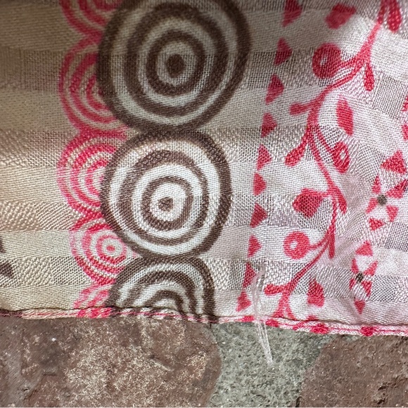 Pink Patterned Scarf - Picture 6 of 7